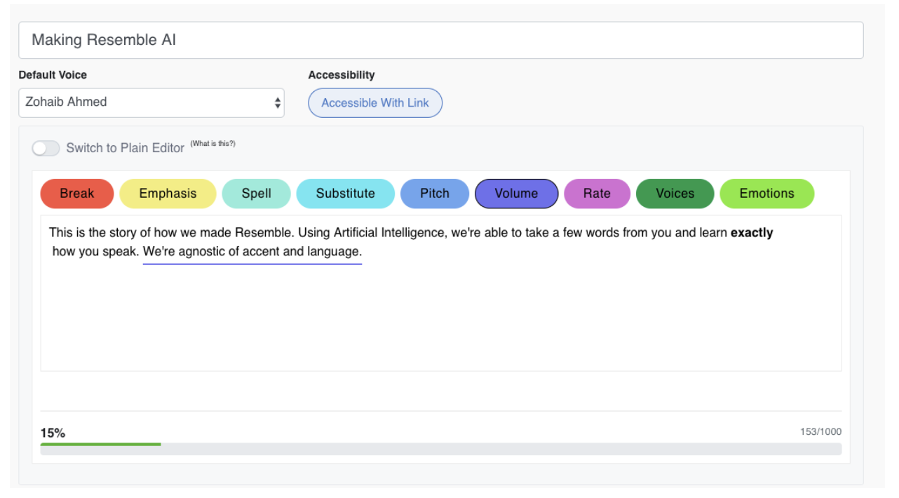 Create your own content with our powerful editor.